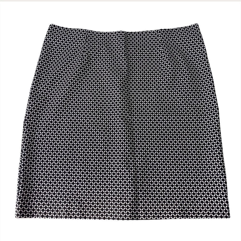 J Jill Black and White Pencil Skirt